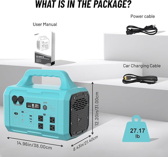 Portable Power Station 1800W GB-1800, 1024Wh Solar Generator LiFePO4 Battery with 120V AC Outlet, Fast Charging, Electric Generator for RV Camping Outdoor Home Emergency Backup (Solar Panel Optional)