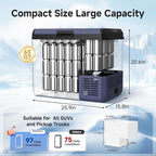 BODEGA BODEGACOOLER 12v Car Refrigerator, 63QT(60L) IPX4 Waterproof Electric Cooler, APP Control Car Fridge with 12/24V DC 110-240V AC, -4℉~68℉, Portable Freezer for Truck Van RV Camping, Travel,Home