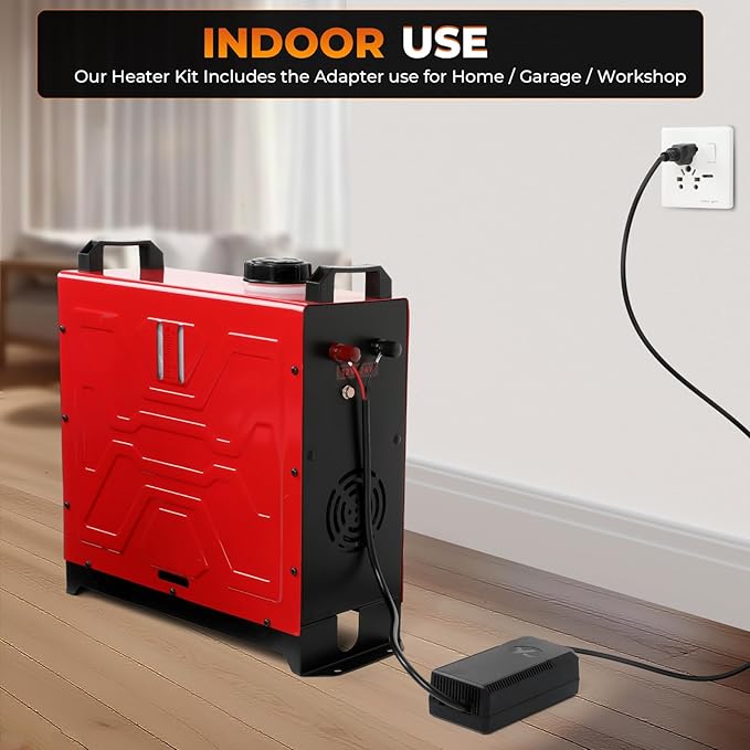 Diesel Heater 12V/24V/110V 8KW APP Remote Control Parking Air Heaters All in One Fast Heating with Muffle Silencer for Campers RV Truck Boat Bus Car Trailer Garage Home Tent
