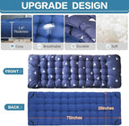 2 Pack Camping Cot with Mattress Comfortable Cot Bed Folding Cot Heavy Duty Cots for Sleeping with Carry Bag for Adults Kids Guest Bed for Home Office Outdoor Indoor