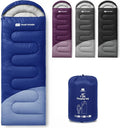 Sleeping Bag for Adults Warm Weather, Compact Lightweight Backpacking Sleeping Bag with Compression Sack, Camping Essentials Gear for Hiking Travel Climbing Outdoor & Indoor Use