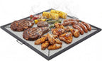 40 Inch Square Fire Pit Grill Grate with Handles, Heavy Duty Campfire Cooking Grate for Fire Pit, Steel BBQ Grill Grid for Outdoor, Camping