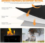 Fire-proof Carrying Case Bag Compatible with Jackery Explorer240/300/160/500/Anker521 Portable Power Station, Waterproof Camping Travel Storage Case Bag Multi-Pockets for Charging Cable and Accessory