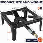 Llamaviva Portable Propane Burner Stove Single Wok Burner with 4ft Hose, Heavy Duty Steel Outdoor Stove, 5.95lbs Lightweight for Camping, Tailgating, Backyard & Picnic Cooking