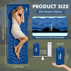 HiiPeak Camping Sleeping Pad, Ultralight Camping Mat with Pillow, Built-in Foot Pump Inflatable Sleeping Pads Compact for Camping Backpacking Hiking Traveling Tent