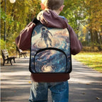 Astronaut Backpack for School Boys 6-7 Toddler School Backpack 3-4 Boys with Lunch Bag and Book Sleeve Casual Daypack Travel Rucksack for Kindergarten Students