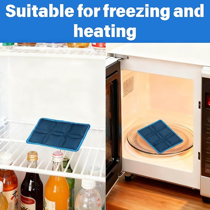 Ice Packs for Lunch Box, 4PCS Reusable Small & Thin Cold Packs, Flexible Soft Gel Freezer Packs for Lunch Bags & Coolers, BPA-Free Leakproof Ice Pack Set for Food