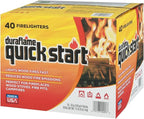 Duraflame Quick Start Firelighters – 40 Count Case | Instant, Clean & Reliable Fire Starting for Fireplaces, Grills, Fire Pits & Camping Adventures