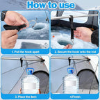 14PCS Ice Fishing Shelter Tent Hooks with Storage Box,Heavy Duty Ice Fishing Accessories and Equipment Gifts Must Haves for House Outdoor Camping Hunting