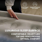 SLEEPLUX Dream Luxury Queen Air Mattress, Built-in Dual Pump, Stays Inflated All Night, 20” Double-High Blow-Up Airbed with Coil Beams, for Guests, RV Camping & Home, 1-Year Warranty