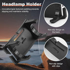 5 PCS Headlamp Holder Mounting Clip Buckle Headlight Flashlight Mount Stand for Slonik and Most Other 22mm -26mm LED Headlamps Flashlight Rechargeable with Headband(Not Include Head Lamp)