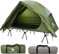 4-in-1 Camping Cot Tent, Foldable Elevated Tent Set for 1 Person to Use, Elevated Camping Bed Tent for Outdoor Hiking, Camping
