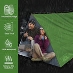 1-Pack Survival Life Tent - 1Person Mylar Shelter, Tube Tent with Paracord, All-Weather for Camping, Hiking, Survival Kits-Yellow
