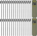 32 Pack Tent Stakes, 12in Heavy Duty Tent Stakes with Storage Bag, Forged Steel Tent Pegs for Camping