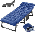 Slsy Folding Camping Cot for Adults with Pad, Padded Portable Sleeping Cots, Camp Bed with Carry Bag for Outdoor Travel, Beach, Hiking