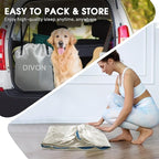 DIVON Air Mattress Queen with Built in Pump,18'' Raised Self Inflatable Mattress,Foldable Blow Up Mattress in 3 Mins,Portable Air Bed for Camping,Travel&Floor,Queen Size Air Matress for Adults,660lbs