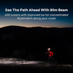 BioLite Dash 450 Rechargeable 450-Lumen Running Headlamp, Midnight Grey