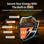 12V 314Ah LiFePO4 Lithium Battery 4019Wh 15000+ Deep Cycle Low Temp Cut-Off Rechargeable RV Battery Perfect for Off Grid Applications Camping Marine Boat Solar System