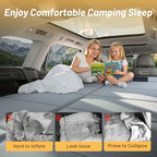 Car Bed for Ford Escape, Foldable Non-Inflatable Memory Foam Camping Mattress, Thickened Portable SUV Trunk Sleeping Pad, Air Mattress Upgrade for Camping & Travel Essentials, With Storage Bag, Gray
