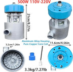 110V / 220V Water Turbine Generator 500W Micro Hydroelectric Generator With Blue Connectors, Portable Mini Hydro Power Station For Outdoor Computer Tv Lighting Family Camping,500w