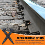 10PCS Railroad Spikes, 4.72 Inches Carbon Steel Railroad Spike, Heavy Duty Rustic Utility Hooks with Rust for Railroad Ties,Tent Stakes, DIY Metal Projects, Industrial Decor