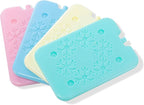 BLUE ELE Macaron-Colored Ice Pack for Lunch Box and Cooler, BPA Free, Reusable and Long Lasting, Slim and Lightweight Design, Set of 4, Fun & Colorful, BE01 Macaron-Colored