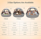 NXONE Beach Tent Sun Shelter with UPF 50+ UV Protection, Lightweight Easy Setup Portable Beach Canopy for Family, Large Space for Beach, Camping & Outdoor, 3/4/6 Person