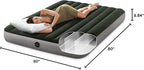 Intex 64779E Dura-Beam Standard Prestige Air Mattress: Fiber-Tech - Queen Size - Hand-Held Battery Pump - 10in Bed Height - 600lb Weight Capacity