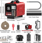 Diesel Heater all in one 12V/24V/110V 8KW portable car heater with App Control, Remote Control and Display Screen, 3 Ways Control Fast Heating Low Noise Diesel Parking Heater for Tent, Car, RV, Camper