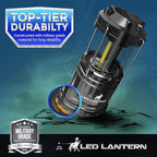 MalloMe LED Camping COB Lantern Flashlights 8 Pack - Super Bright - 240 Lumen Portable Outdoor Lights - AA Batteries Required, Not Included (Black, Collapsible)