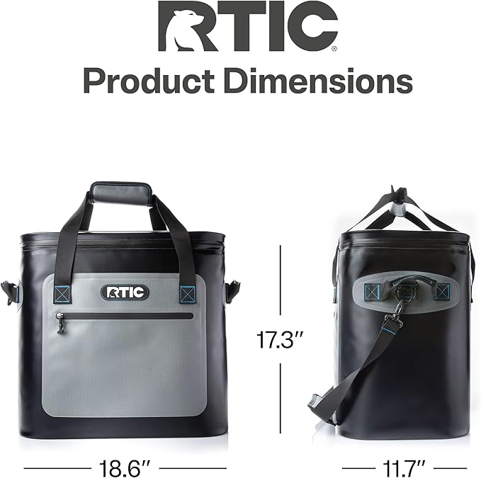 RTIC Ultra-Tough Soft Cooler 50 Can, Insulated Bag Portable Ice Chest Box for Lunch, Beach, Drink, Beverage, Travel, Camping, Picnic, Car, Trips, Floating Cooler Leak-Proof with Zipper