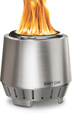 East Oak Fuoco Smokeless Fire Pit 7'' for Patio and Outdoor, 3-in-1 Ash Pan | Portable Wood & Pellet Firepit | Stainless Steel 120% More Efficient Burn | Backyard, Easy Ignition & Compact Design