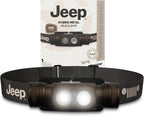 Energizer Jeep HM-2000 Headlamp Rechargeable, Hybrid Power Source Head Lamp, IPX4 Water-Resistant, Bright Rechargeable Headlamp, USB-C Cable Included