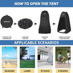 AKOZLIN Portable Pop Up Shower Tent Instant Privacy Dressing Changing Tent Outdoor Shower Room Camp Toilet Tent