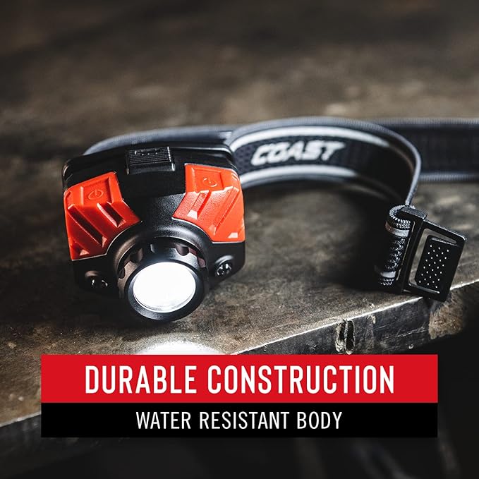 Coast® FL75 700 Lumen Dual Color Twist Focus™ LED Headlamp, Black