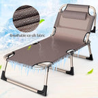 Breathable Camping Cot, 4-Position Folding Chaise Lounge Chair, Portable Folding Bed for Office/Home Nap, Sturdy Frame Tent Cot