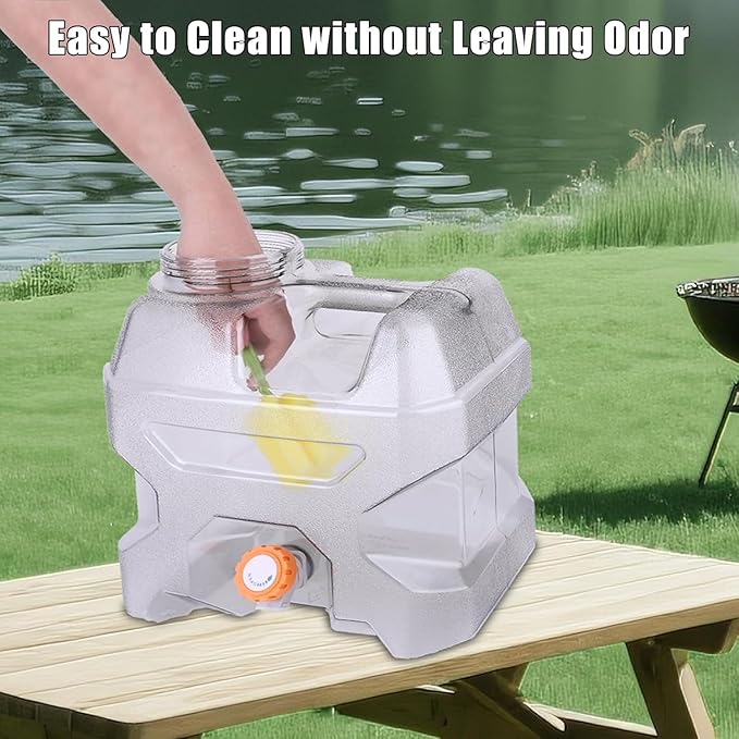 ASIEIT 3.2 Gallon Water Jug with Spigot, Portable Water Tank BPA Free, Leak-Proof Water Containers for Camping Water Storage Containers for Emergency Outdoor Hiking Picnic, Green/Black/Yellow