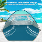 COMMOUDS Beach Tent Sun Shade for 3/4/6/8 Person, UPF 50+ Beach Sun Shelter Canopy Tent, Lightweight, Easy Set Up and Carry