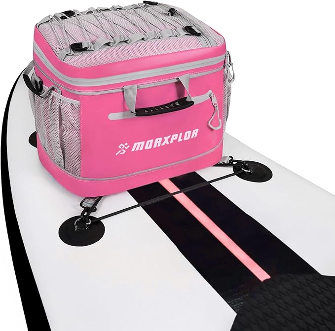 Waterproof PVC Material Paddleboard Cooler Deck Bag,40 cans Sup Deck Cooler Bag,Cooler Bag for Paddleboard,Lunch Box Cooler Insulated Bag,Camping Cooler Bag,Kayak Cooler Bag
