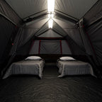 CORE 10 Person Instant Cabin Tent with LED Lights | Lighted Pop Up Camping Tent with Easy 2 Minute Camp Setup | Portable Large Family Cabin Multi Room Tents for Camping
