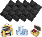 4pcs Reusable Ice Packs for Lunch Boxes & Coolers, (6”x4”x0.7”) Slim Freezer Packs for School Lunch Bags, Small Non-Toxic Cooler for Picnic & Camping