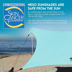 Neso Gigante Portable Beach Tent Sun Shelter - Lightweight Beach Shade Canopy - Easy Setup for Family Outings - Patented Reinforced Corners - UPF 50+ Sun Protection - 8ft Tall, 11 x 11ft - Seafoam