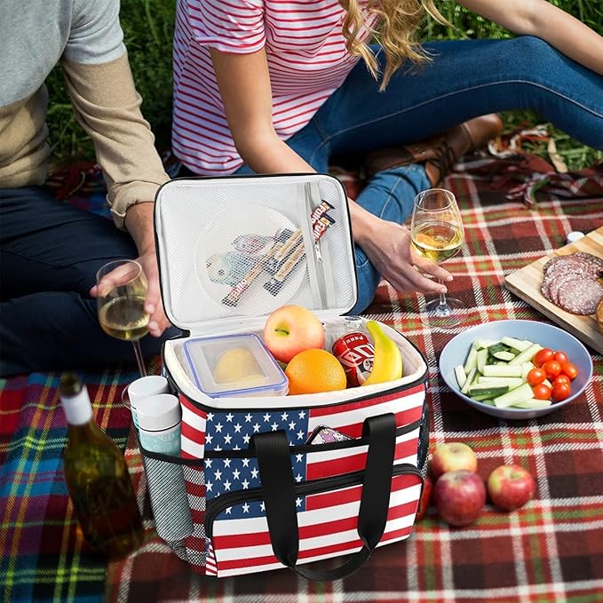 AUUXVA Cooler Bag Large Camping Cooler Tote Lunch Cooler Bag Leakproof Insulated Waterproof Lunch Box