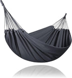 SUNCREAT Hammocks Outdoor Camping Double Hammock, Portable Tree Hammock Swing, Dark Gray