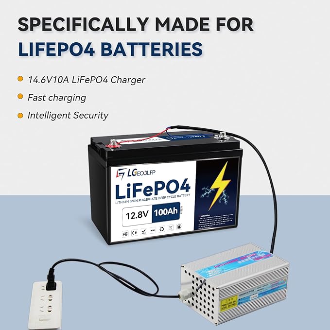 12V 100Ah BCI Group 31 LiFePO4 Battery,12V 100Ah Lithium Battery 7000+Deep Cycles,1280Wh Output Power,Support in Series/Parallel,Perfect for RV,Solar,Marine,Camping