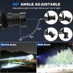 Rechargeable Headlamp, 3000 Lumens LED Super Bright Head Lamp with 5 Lighting Modes, USB Rechargeable, 90°Adjustable, Waterproof, Bright Headlamp for Adults Camping Biking Running(Βattery Included)