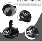 OCR 4 Pack Vacuum Suction Cup, Heavy Duty Sucker Cup Anchor with 8 Securing S Hook, Car Tensioner for Camping Car Mount Tents Luggage Tarps Car Side Awning (Black)