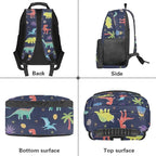 Cute Dinosaur Backpack with Lunch Bag Blue Bookbag Lightweight Trendy Kids Bookbag and Lunch Box Set Boys 4 Pcs School Bag for Boys 7-8 Hiking Daypack Travel Back to School Gifts