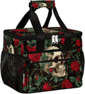 Gothic Skull Rose Flower Soft Cooler Bag Insulated Lunch Box for Men & Women, Large Leakproof Lunch Bag Portable Beach Cooler for Work, Picnic, Road Trips,Fishing, Travel, Camping,A-8