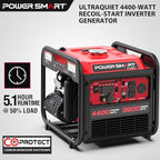 PowerSmart 4400-Watt Portable Generator with Inverter Technology, CO Protect, 30 amp for Home Use and Emergency Backup